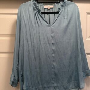 LOFT Women's Soft Blue Blouse